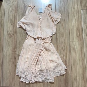 NWT Free People peachy pink wrap dress